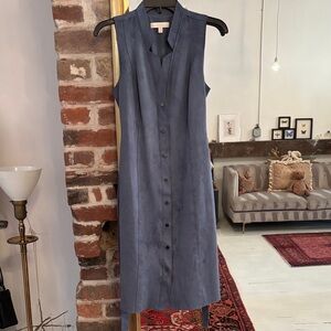 Etcetera Light Blue Ultra Suede Dress